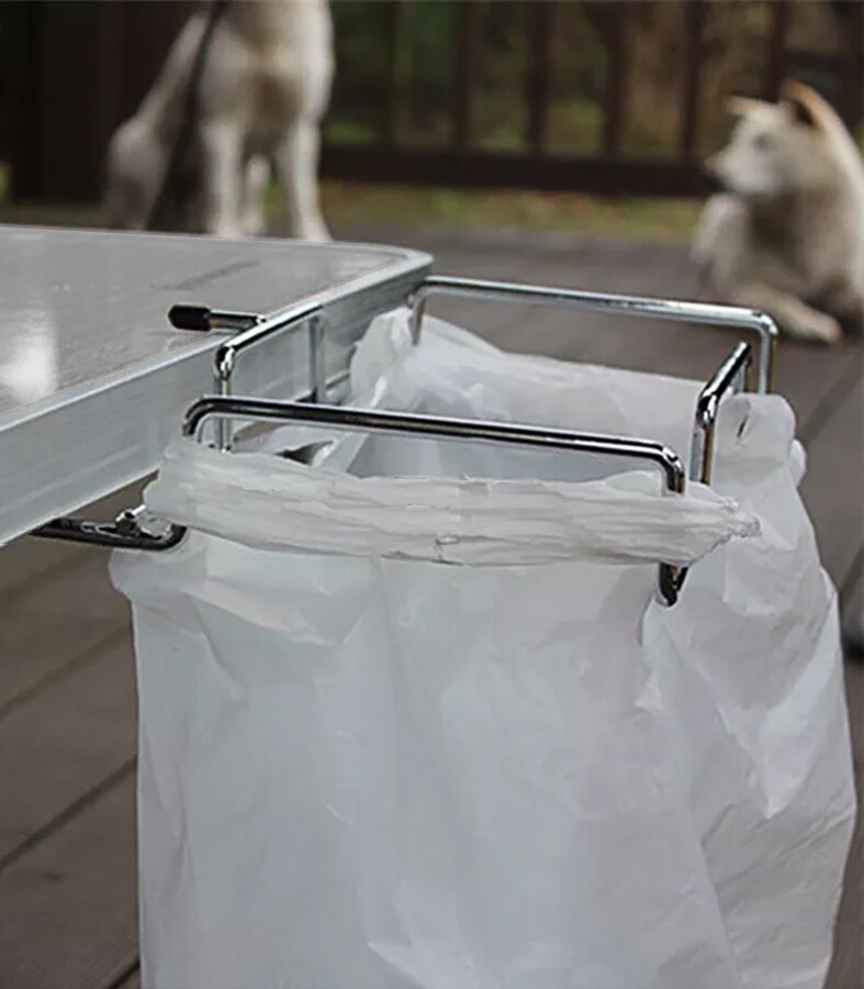 Bench Garbage Bag Rack